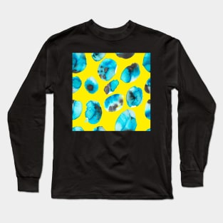 watercolor polka dots seamless pattern Long Sleeve T-Shirt